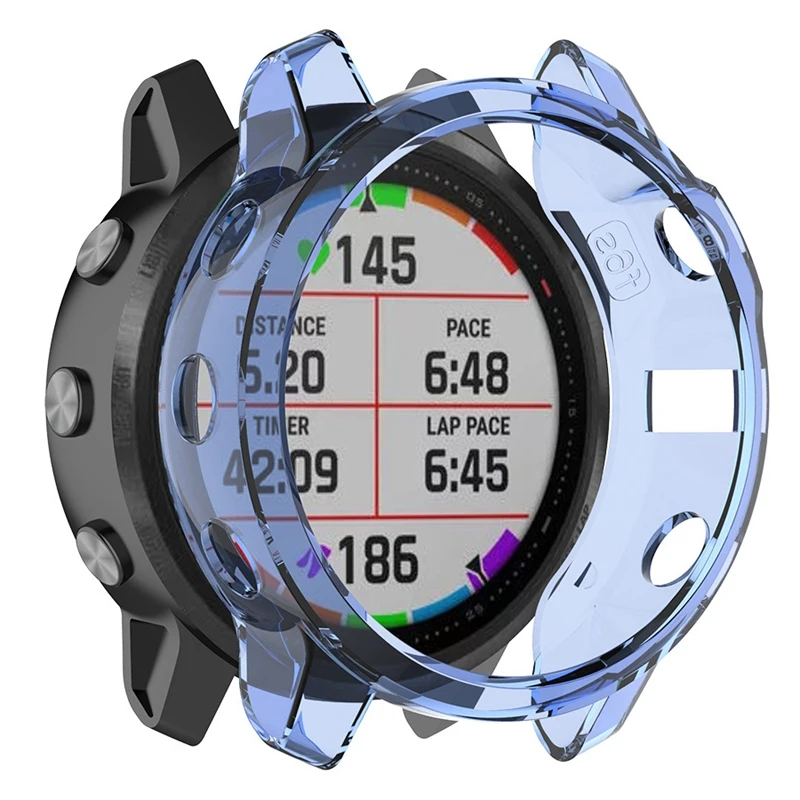 Capa protetora para Garmin Fenix 6 e Fenix 6 Pro relógio inteligente, Soft TPU Watch Case, Bumper Frame, Pulseiras Shell