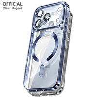 Official Original Magnet Plating Case For Iphone 17 Air 11 12 13 14 15 16 Pro Max Apple Magsafe Clear Camera Full Cover Protect