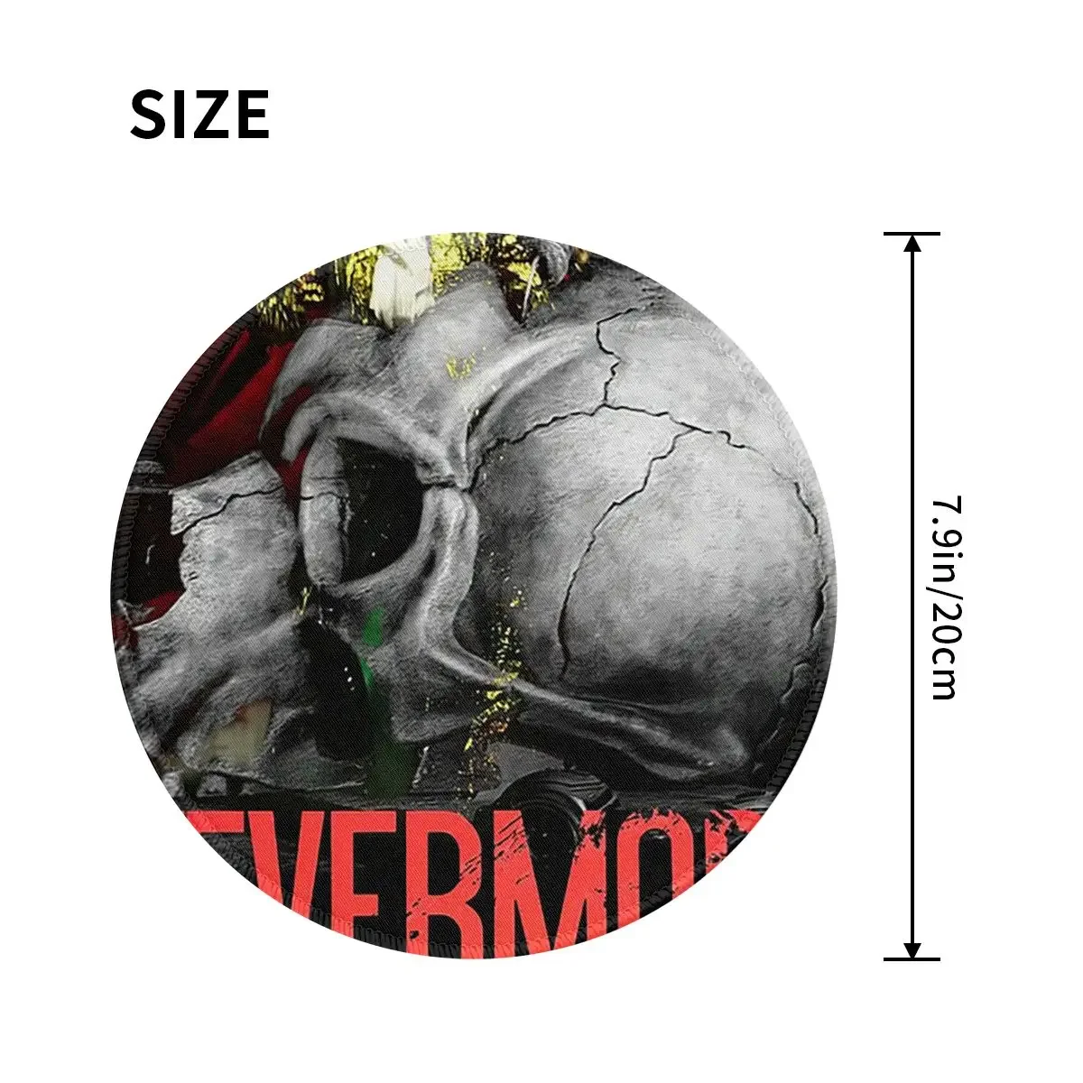 Nevermore Skeleton Mylene Farmer Round Mouse Pad Computer Keyboard Mouse Mat Gamer PC Desk Mat Office Table Mats