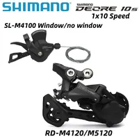 SHIMANO DEORE M4100 with Window Shifter Lever and M5120 M4120 Rear Derailleur Shadow MTB bicycle Mountain 1x10 speed