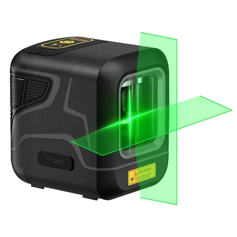 Fanttik D2 Cross Laser Level with 3D Coverage & New Green Diode Technology, Type-C Charging, and Magnetic Bracket-Measuring Tool