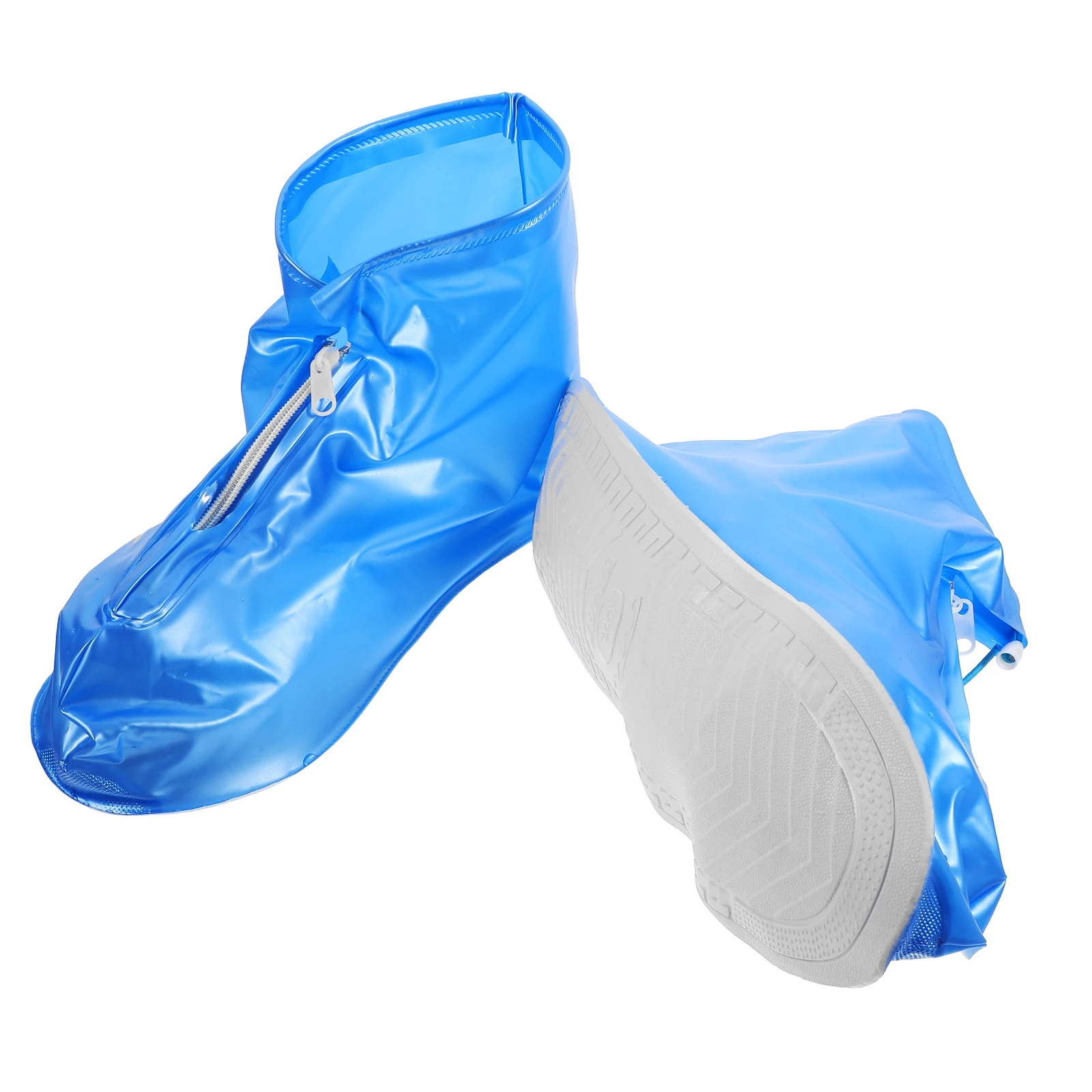 

Reusable Waterproof Shoe Covers Rain Boot Protectors for Men Women Kids Blue XXL 44 45 Size Overshoes Cycling Hiking Safety