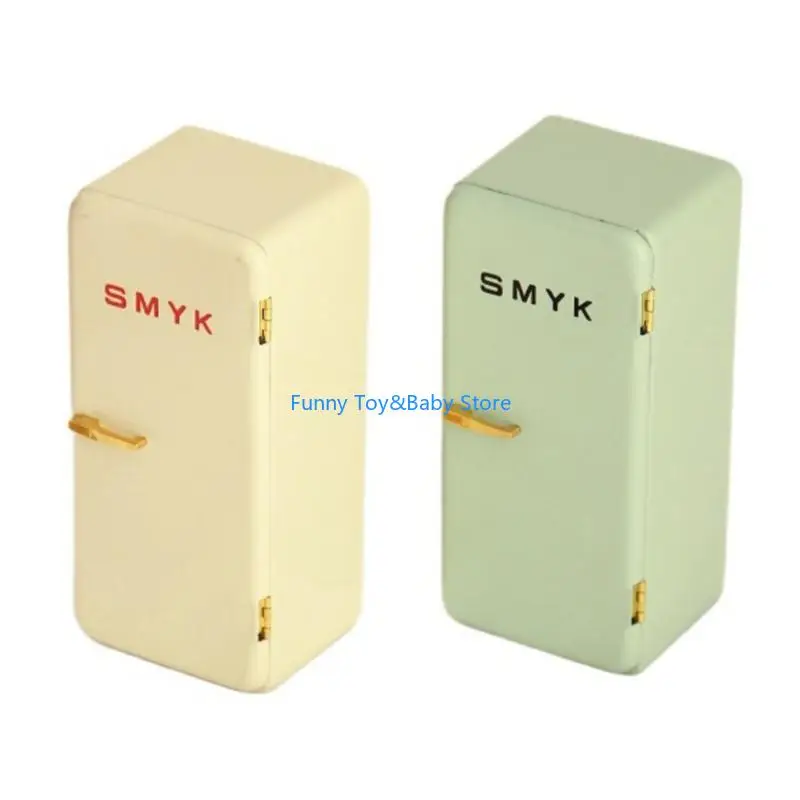 

Маленькая металлическая игрушка-холодильник. Дети притворяются, что играют в игрушку с реалистичным дизайном и безопасными для