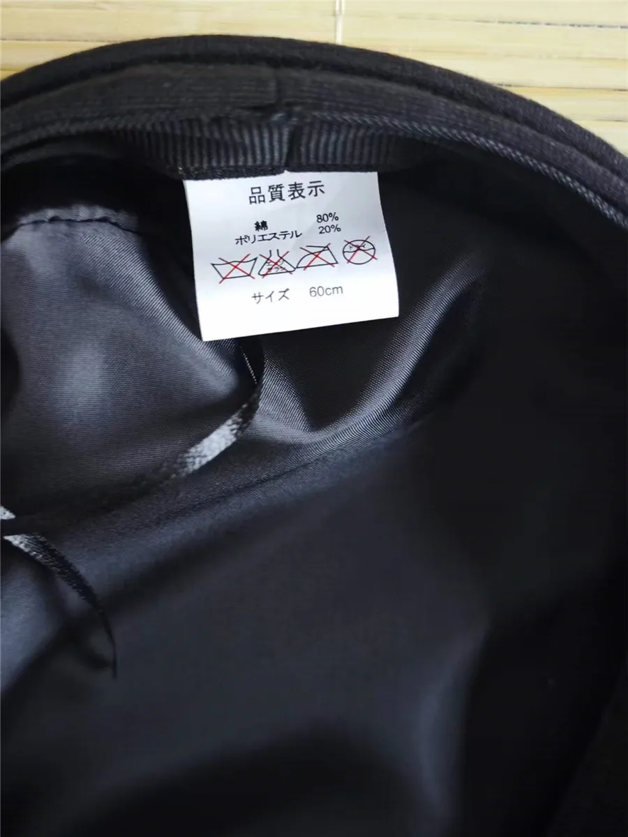 SIZOC 62 cm, Baseballkappe aus Leder in Übergröße, Unisex, mit verstellbarem Verschluss, flacher Schirm, feste Größe, militärischer Hut für Damen und Herren. – Detail 5