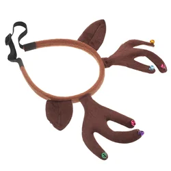 Christmas Reindeer Dog Headband Pet Lightweight Hair Clasps Antlers Coffee Costume Prop