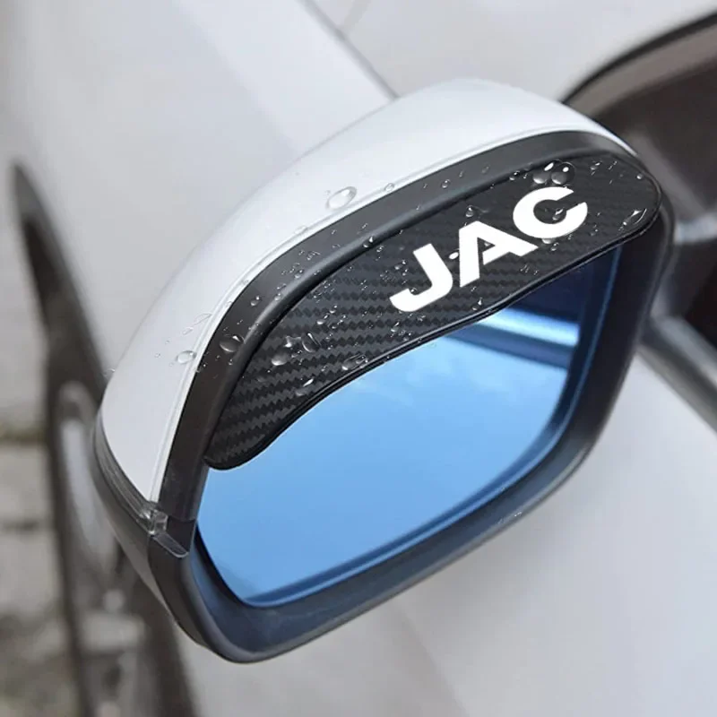 2pcs Car Rearview Mirror Rain Eyebrow Visor Carbon Fiber Car Rearview Side for JAC Refine J3 J2 S5 S3 J5 J6 J4 T8 Vapour S2 Car