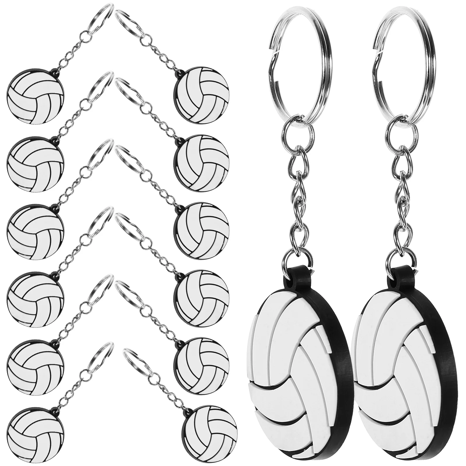 20 Pcs Pvc Volleyball Keychain Party Decoration Pendant Keyring Big Favors Trophy
