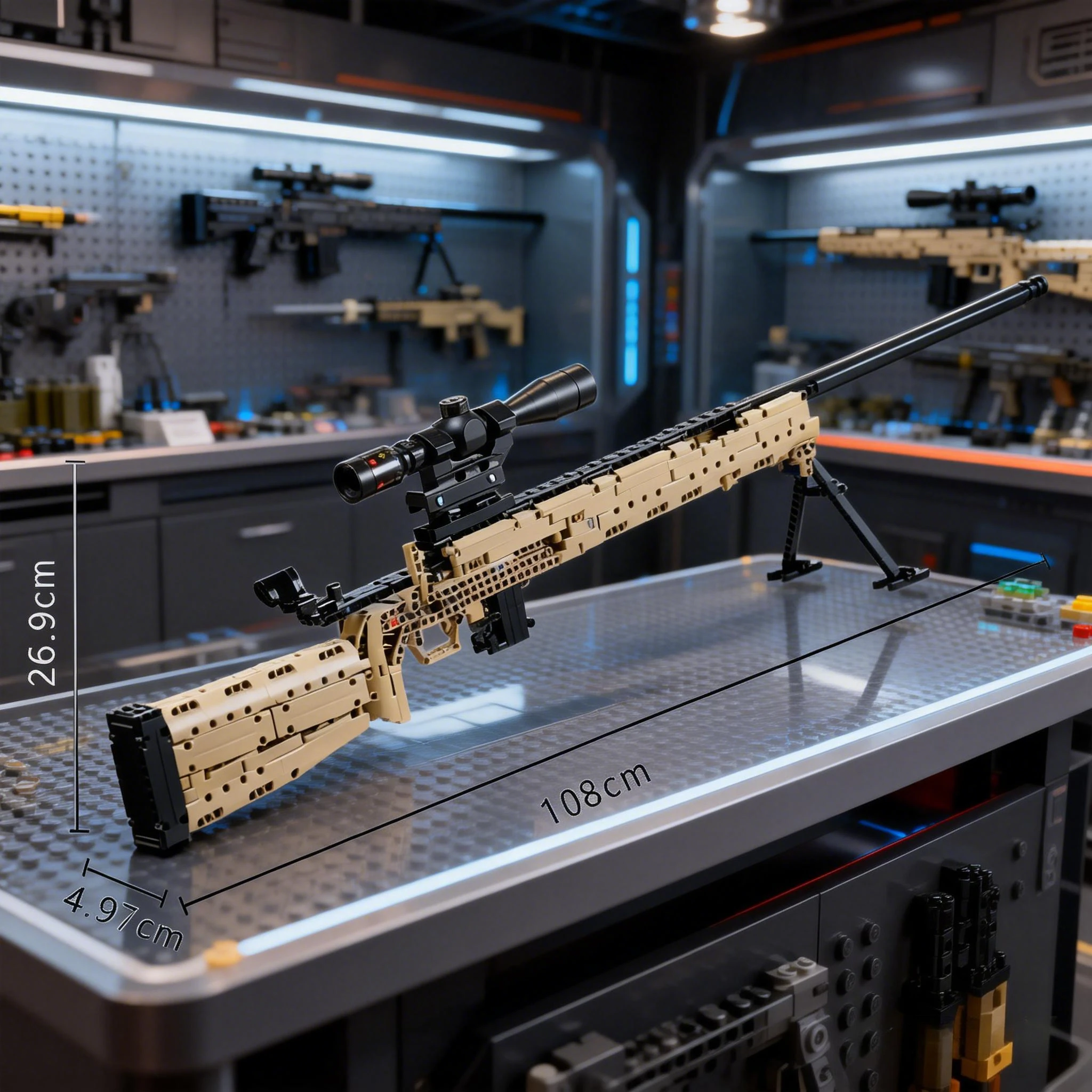 

Building block toy gun M12 98K Mk14 AK47 AWM Children's toy, educational toy, children's educational toy, Christmas gift, birthd