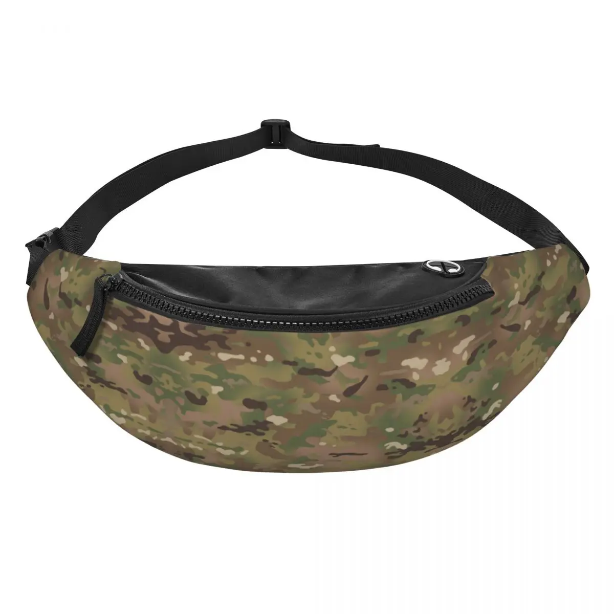 Military Camo Camouflage Army Fanny Pack Women Men Casual Crossbody Waist Bag for Hiking Phone Money Pouch