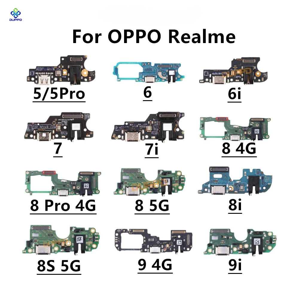 

USB Charging Charger Dock Port Board Flex Cable For Oppo Realme 6 6i 7 7i 9i 9 8S 8 4G 5G 5 Pro Charge Board Connector