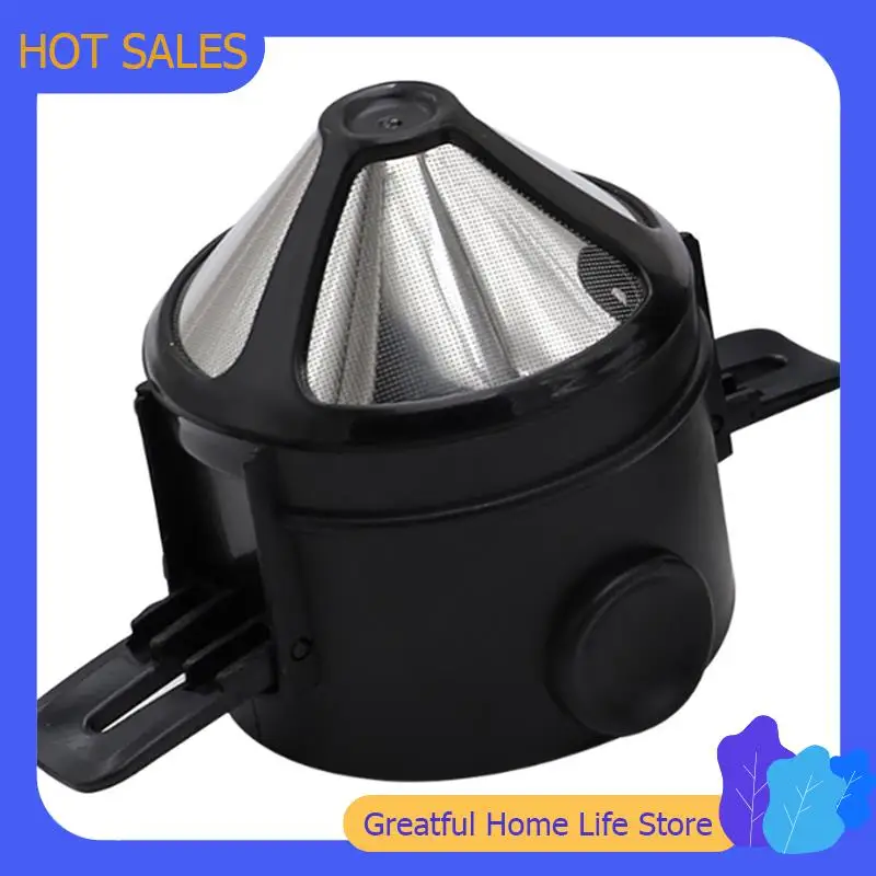 ماكينة صنع القهوة من الفولاذ المقاوم للصدأ AT59، فلتر قهوة محمول قابل لإعادة الاستخدام، حامل شاي القهوة بالتنقيط بدون ورق، صب فوق منقط القهوة