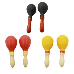 Orff Rattles Sand Hammer Percussion Instrument for KTV Party Wooden Maracas Baby Shaker Toy Kids Educational Tools Music Gift