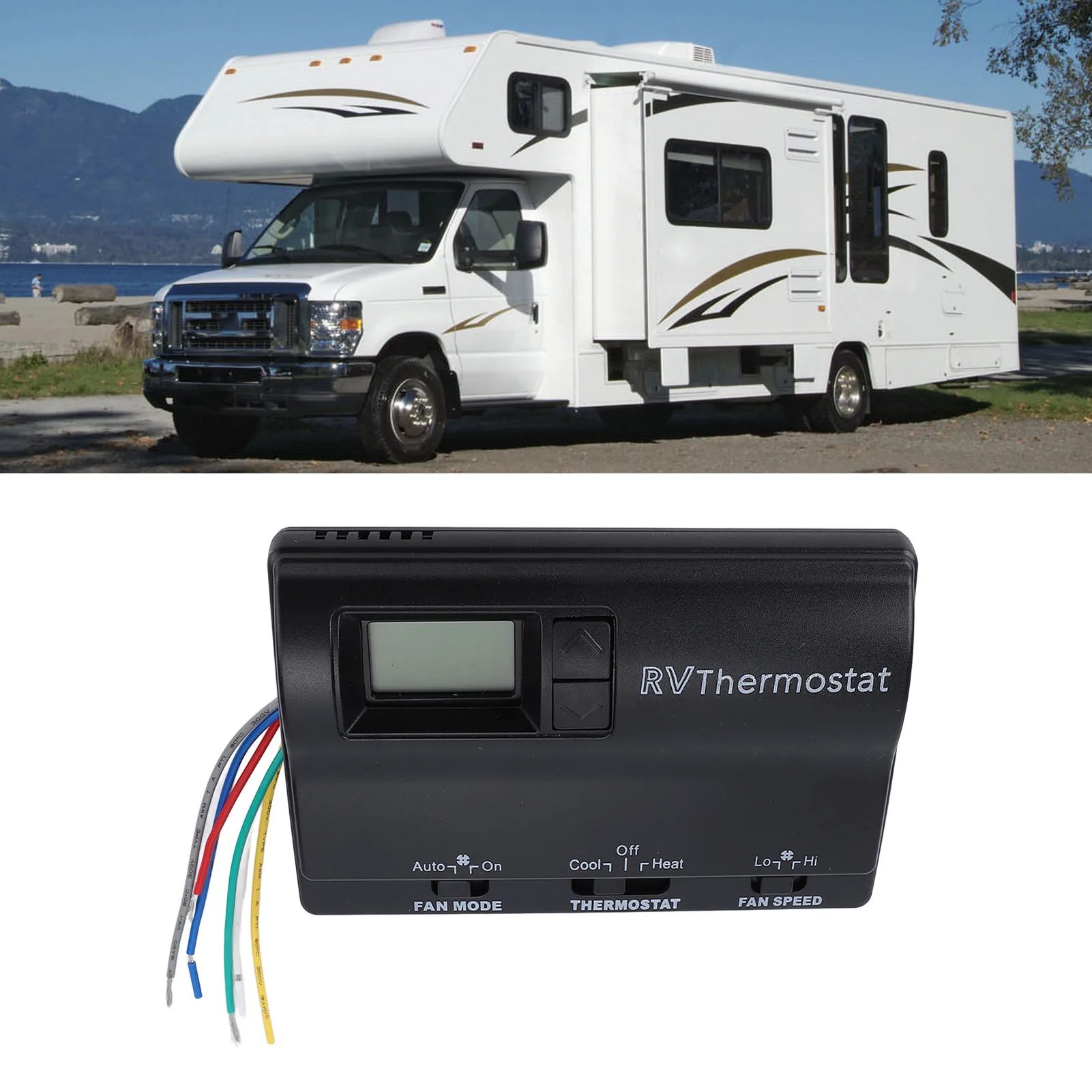 

RV Thermostat Replacement Easy Installation 83303862 RV Digital Thermostat 3 Adjustment Modes for 8330-339 8330-368 8330-386