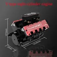 TOYAN New V8 Engine Model Miniature Simulation Engine Model Can Be DIY Assembled RC Modified Car Model Displacement 3.5cc x 8