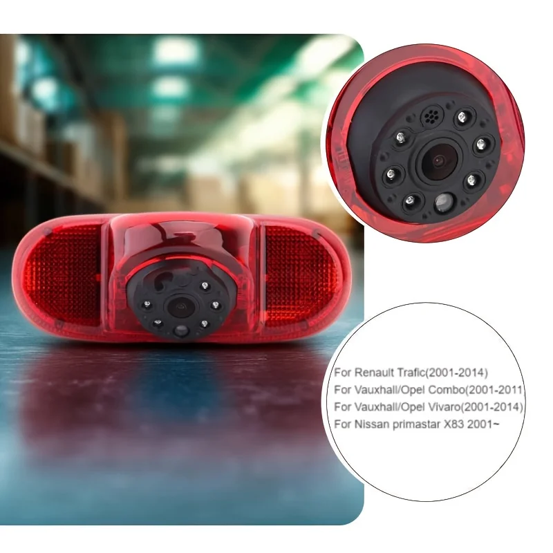 كاميرا عكس ضوء فرامل السيارة بزاوية واسعة للرؤية الليلية لسيارة رينو ترافيك 2001-2014، أوبل كومبو 2001-2011، فيفارا 2001-2014