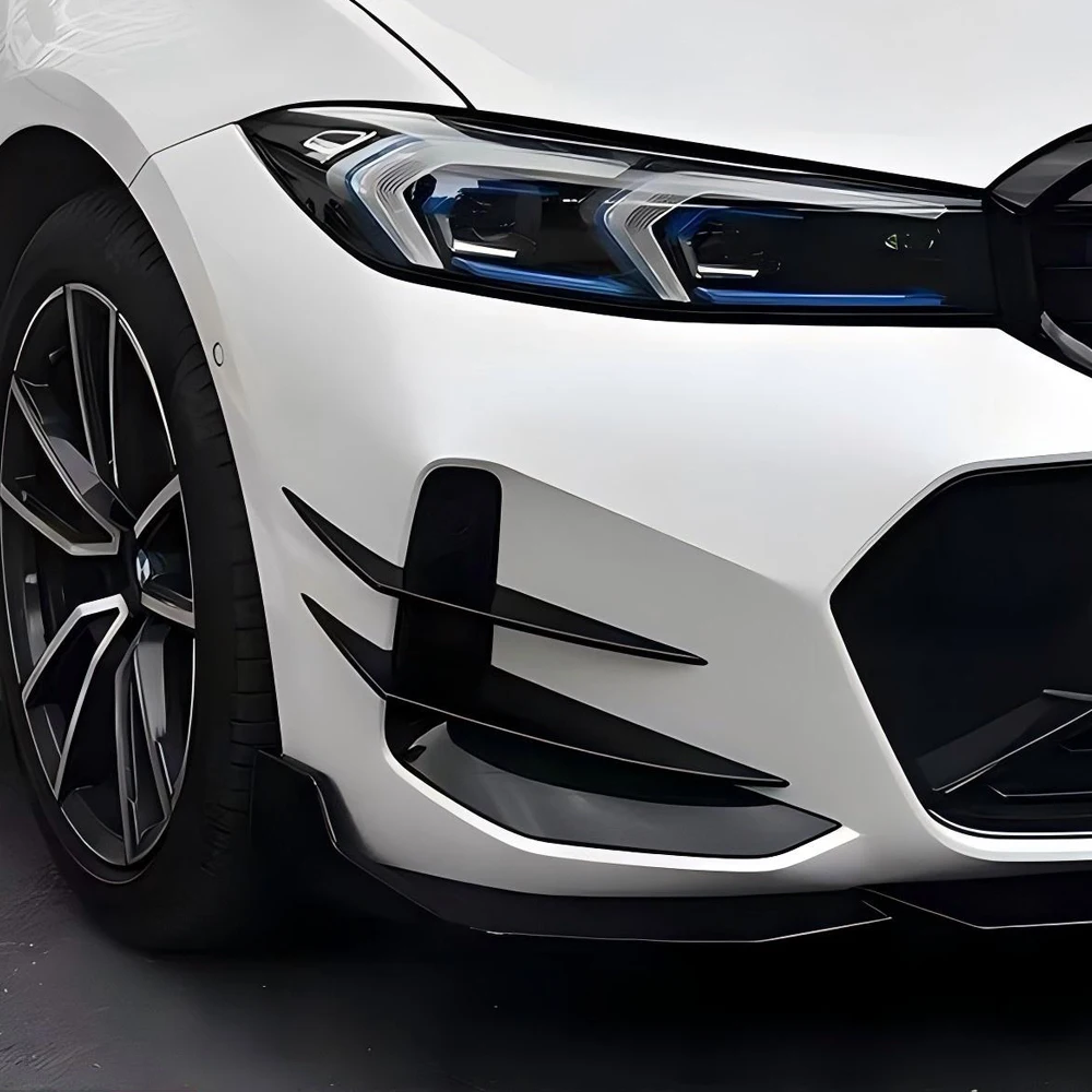 

Front Bumper Canards Front Lip Spoiler Splitter Trim Sticker For BMW G20 G21 318i 320i 330i M340i 2022-2024+ LCI M-Sport Bodykit