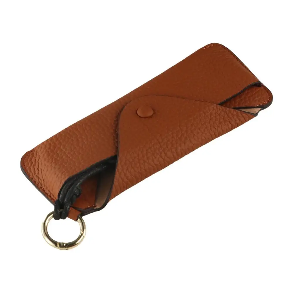 

Portable Genuine Leather Glasses Case Handmade Retro Glasses Storage Box Cowhide Leather with Lanyard Sun Glasses Spectacle Case