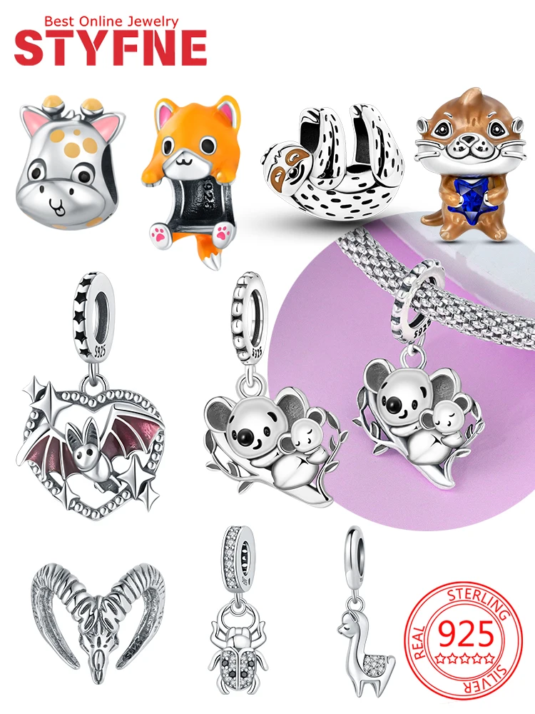 

charms silver 925 animal Beads pendant Fit Bracelet Necklace Accessories Bead Jewelry Making Fine Jewelry Gift