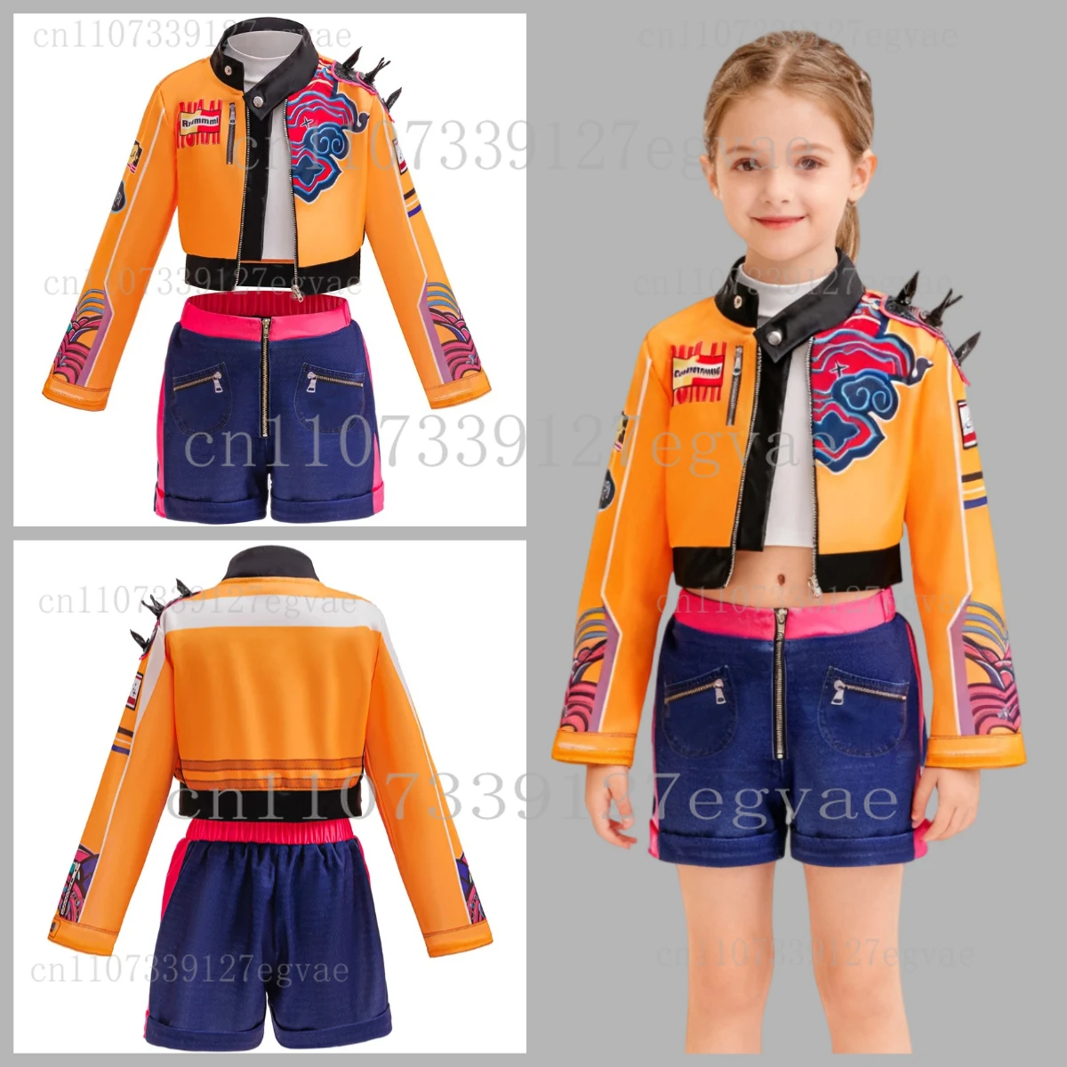 Kpop démon chasseur Costume Rumi noël Cosplay filles chaudes spectacle Costume noir brillant ensemble Halloween filles Anime vêtements