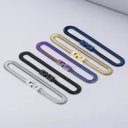 5mm Width Stainless Steel Flat Bracelet Waterproof Filmy Snake Chain Men Gift Jewelry 22CM Length Choker Clavicle Bracelet