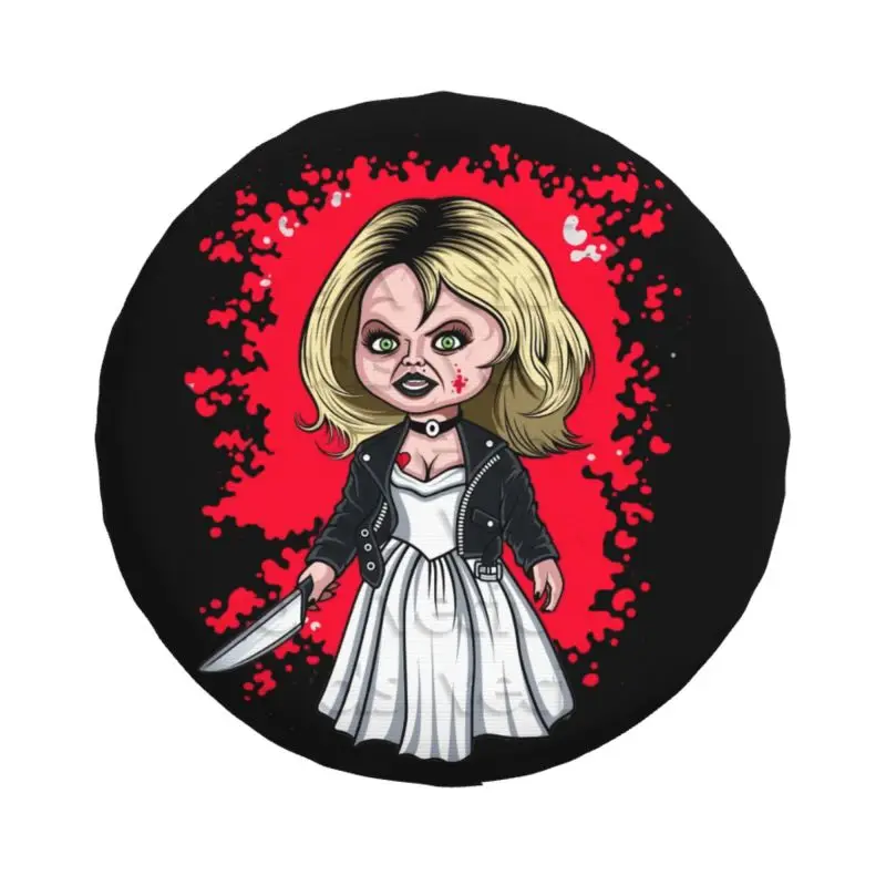 Bride Of Chucky Spare Tire Cover for Jeep Pajero Scary Tiffany SUV RV Trailer Car Wheel Protectors Accessories 14