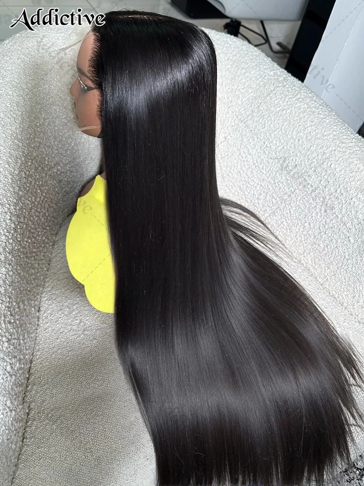 

220 Density Bone Straight 13x6 Lace Front Human Hair Wigs 30 40 Inch Brazilian 13x4 HD Transparent Lace Frontal Wig For Women