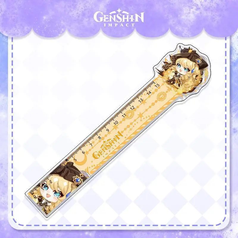 شخصية لعبة شعبية للغاية محيطية متعددة الوظائف أكريليك 15 سم مسطرة مكتب ومستلزمات الدراسة مع نسيج واضح