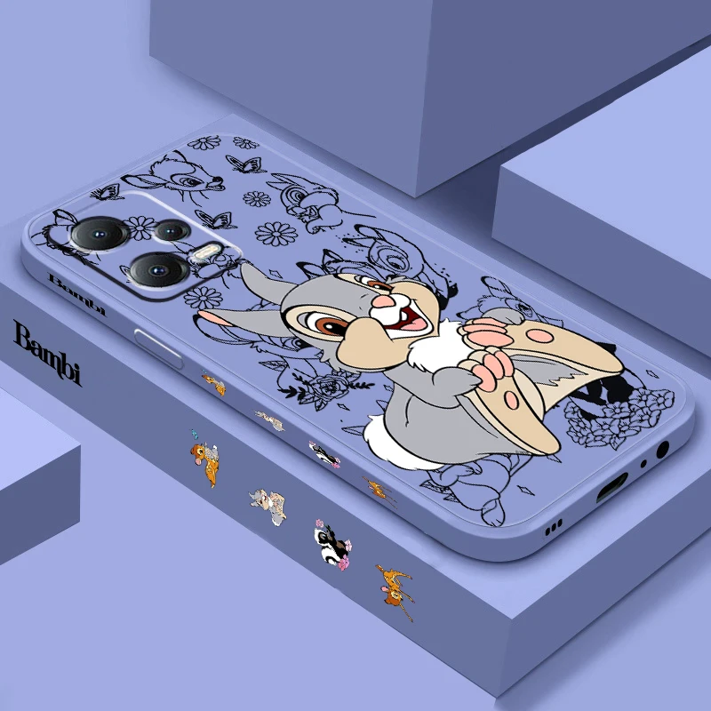 Bambi Disney Thumper For Xiaomi Redmi Note 12 12S 12R 11 11T 11S 10 10S 9 8 8T Pro Plus 5G Liquid Left Rope Phone Case