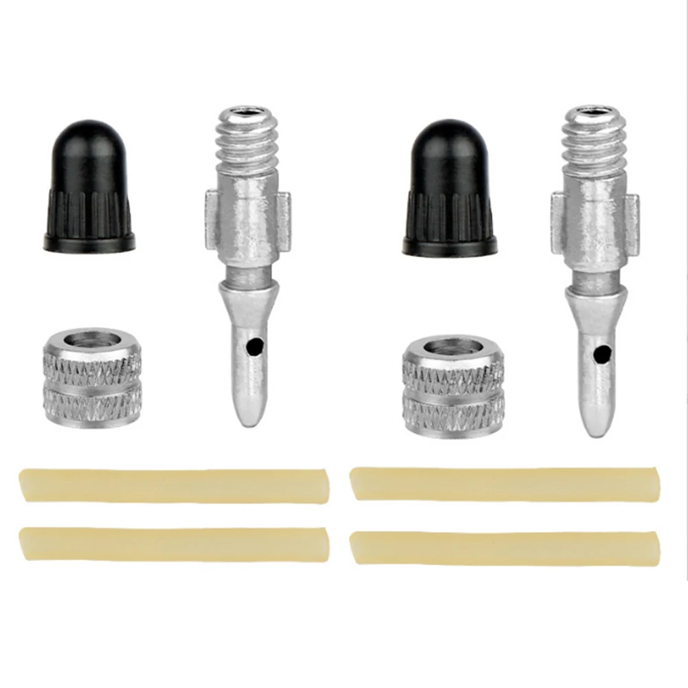 

Bike Valve Core Set Bicycle Tire Valve Core Zinc Alloy Core Easy Installation High-Temperature Performance Knurled Grip
