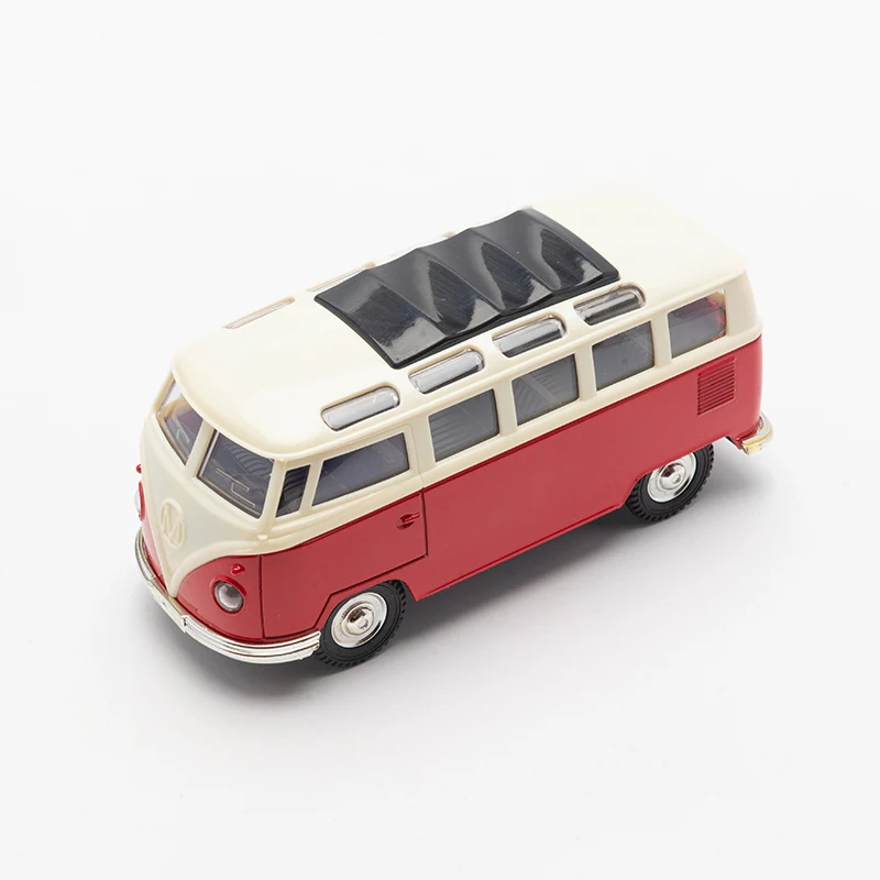 1:32 Alloy Diecast Vintage Mini Bus Van Car Model Classic Pull Back Car Miniature Vehicle Replica For Collection Gift for Kids