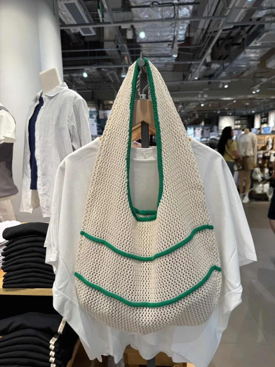 

Lu Home Summer New Dopane Knitted Me Bag Hollow Underarm Single oulder Bag Tote Bag Faion Trend Soft Handle