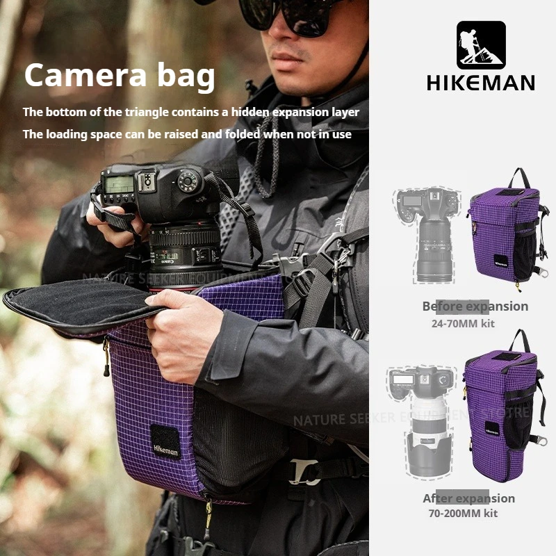 

Сумка для фотоаппарата HIKEMAN с ремешком и перегородкой «сделай сам», уличная сумка для хранения цифровой зеркальной фотокамеры, расширяемая сумка для фотосъемки для путешествий