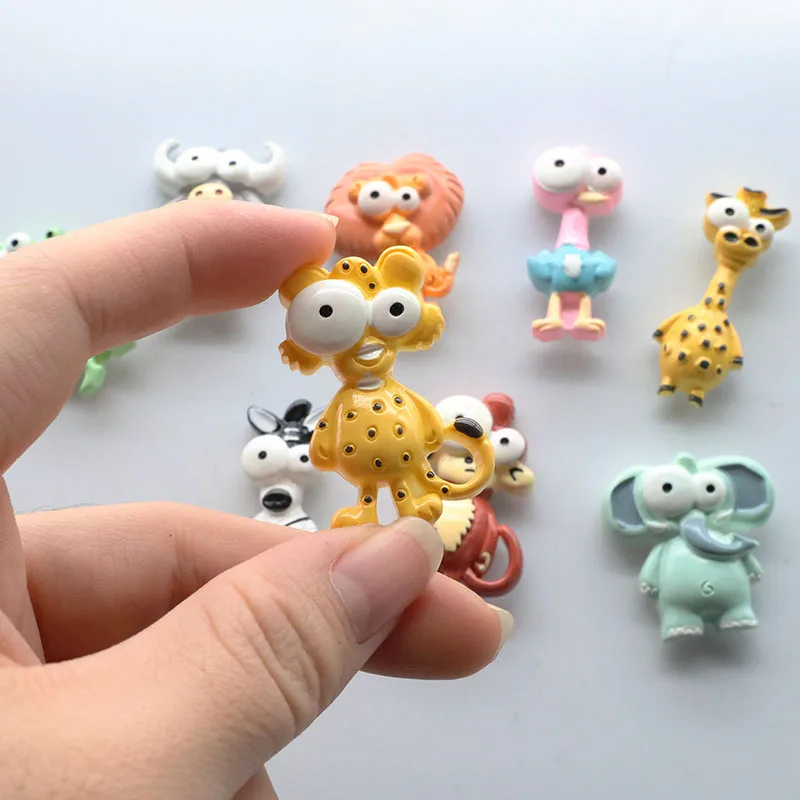 Animal Market Fridge Magnet Wild Forest Animal Party Lion Giraffe Flamingo Elephant Cow Zebra Monkey Strong Magnetic Sticker