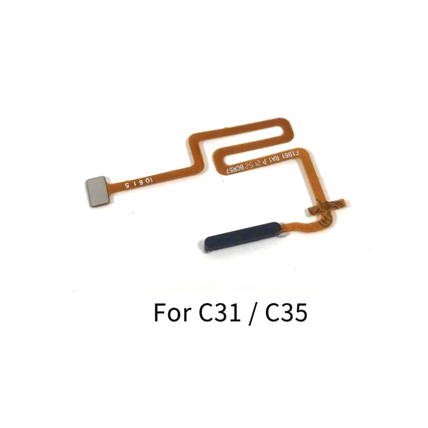 For Realme C30s C31 C33 C35 Power Button Fingerprint Sensor Flex Cable Repair Parts