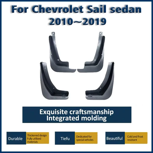 Imagen 2 del producto Guardabarros de coche para Chevrolet Sail Nuevo Classic 2010-2019 2011 accesorios guardabarros protector contra salpicaduras guardabarros delanteros traseros repuestos