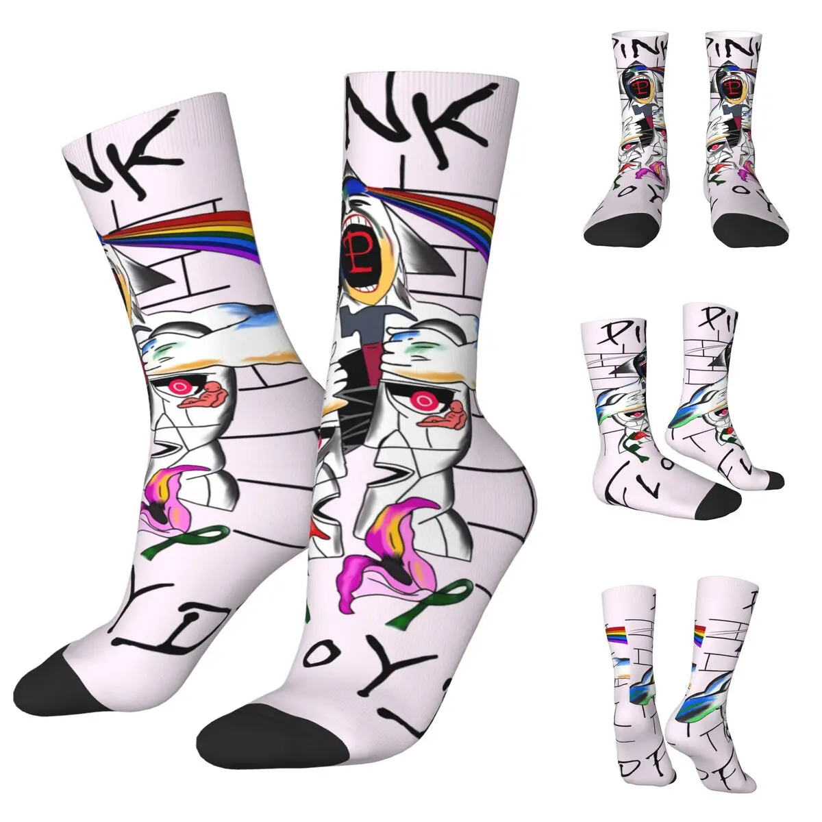 3D printing cosy Unisex Socks,Warm Pinks Cool Floyded Interesting Four Seasons Socks