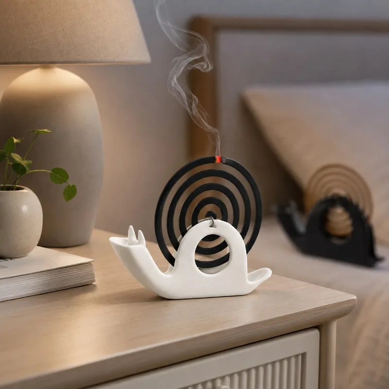 Snail Mosquito Coil Holder Creative Mosquito Coil Tray Household Anti-scalding Mosquito Coil Tray Desk Accessories Fireproof