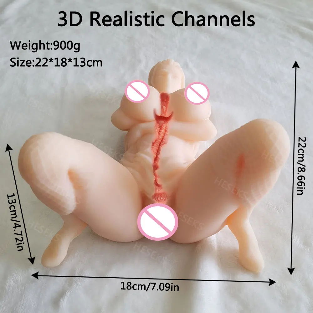 HESEKS Masturbation Cup Vagina Mini-doll Full-body Pocket Pussy Adult Sex Doll Silica gel Anime Figure Masturbation For Men 18+