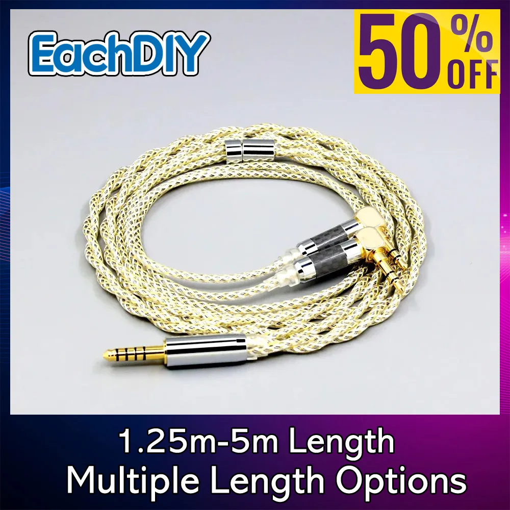 

Кабель для наушников Litz OCC Shielding TypeS 23AWG, серебряный, для Verum 1 One, L-образный разъем 3,5 мм, 8934