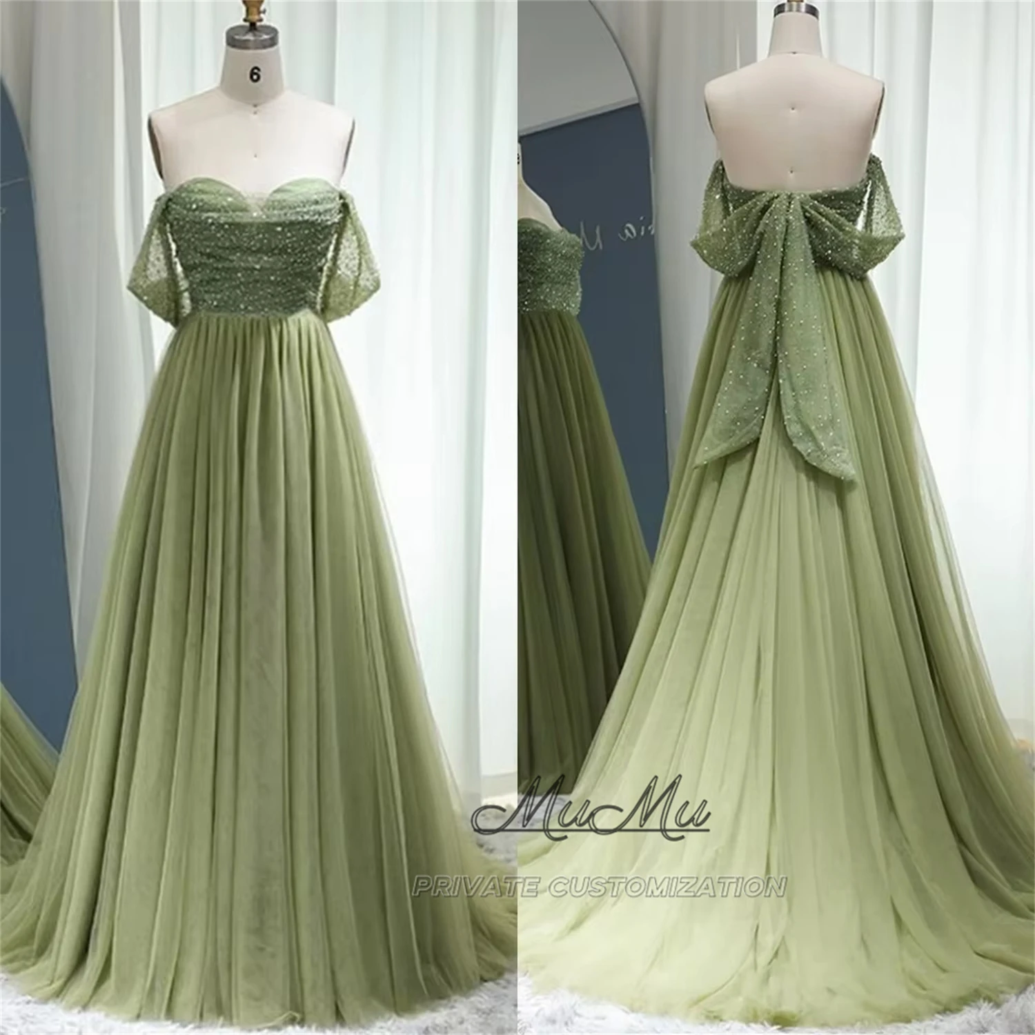 

MuMu Customized Elegant Party Dresses 2025 for Wedding for Bride Dresses Woman Luxurious Prom Dresses Civil Wedding Dresses