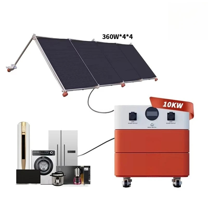 نظام الطاقة الشمسية الهجين الكامل خارج الشبكة 5Kw 10Kw 20Kw 30Kw مجموعة كاملة نظام تخزين الطاقة المنزلية