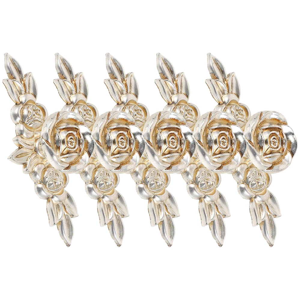 

5pcs Rose Handle Drawer Knobs Vintage Cabinet Handles Zinc Alloy Kitchen Cupboard Pulls Decorative Hardware for Dresser Closet
