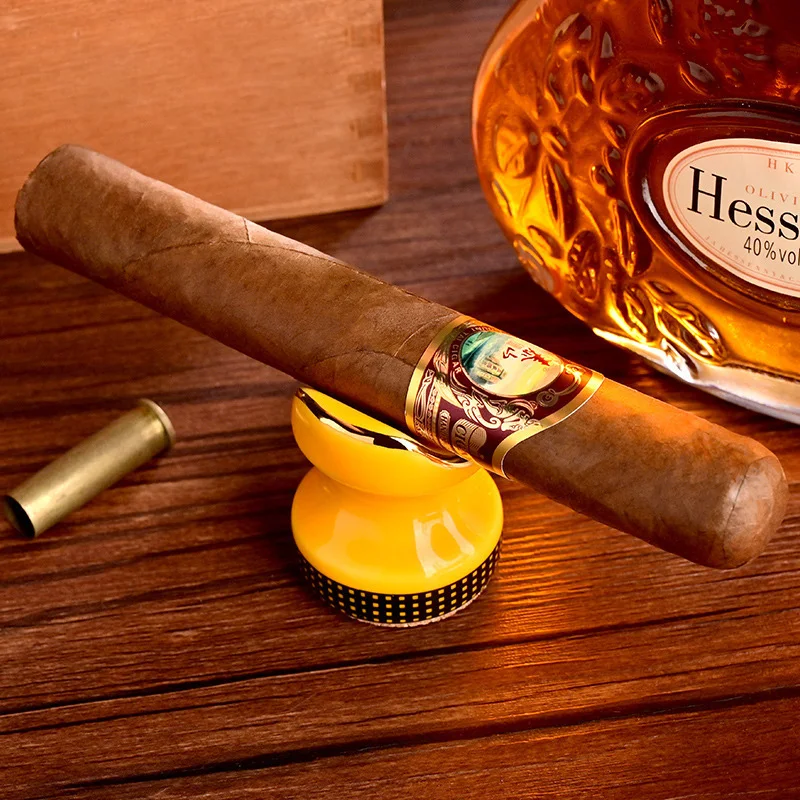 2026 New Mini Single Cigar Holder Rack Ceramic Cigar Display Stand Travel Cigarette Rack Smoking Accessories