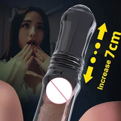 Penis Extender Enlargement Reusable Condom Adult Penis Sleeve Sex Toys For Men Extension Cock Ring Horse Dicks Delay Ejaculation