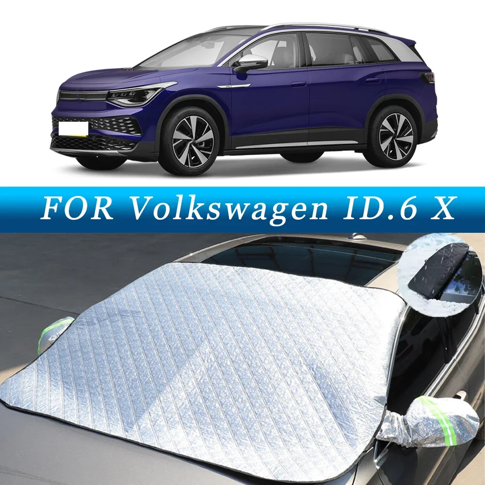 

Thickened Car Now Sunshade Windshield Cover With 5/9 Magnets UV Protection Anti Snow Sunlight For Volkswagen ID.6 X