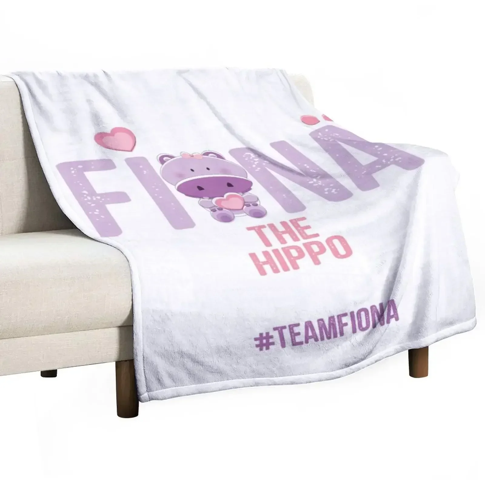 

Fiona The Hippo Team Fiona Gift Throw Blanket Travel Size Cozy Blanket for Plane Train