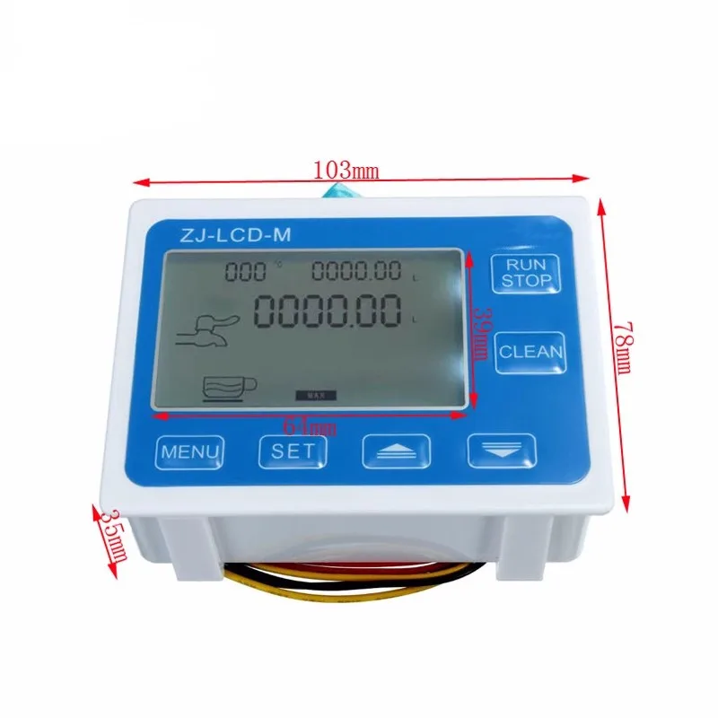 Imagem -02 - Medidor de Fluxo Lcd com Lcd Contador Fluxo Indicador Combustível Gauge Gasolina Gear Flowmeter Indicador