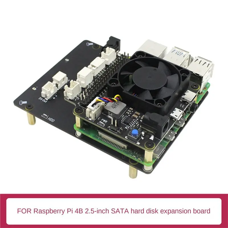 doyou X825 V2.0 Storage Expansion Board for Raspberry Pi 4B X825 NAS 2.5-Inch SATA Hard Disk SSD Drive Expansion Board