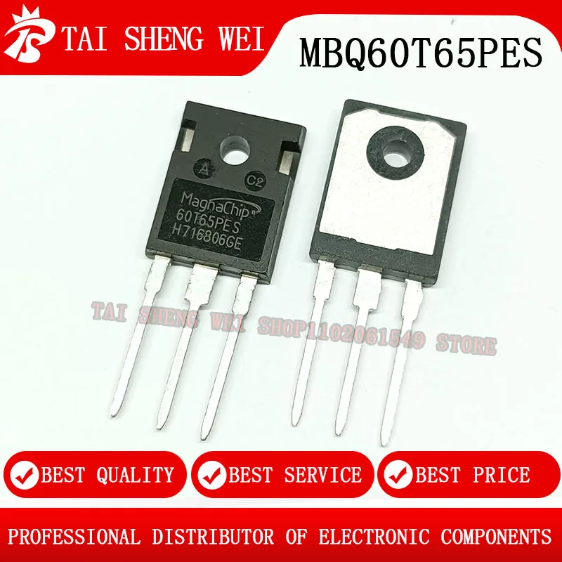 5PCS 60T65PES MBQ60T65 igbt TO247 MBQ60T65PES TO-247 60A 650V tube power IGBT transistor IC Chip New original