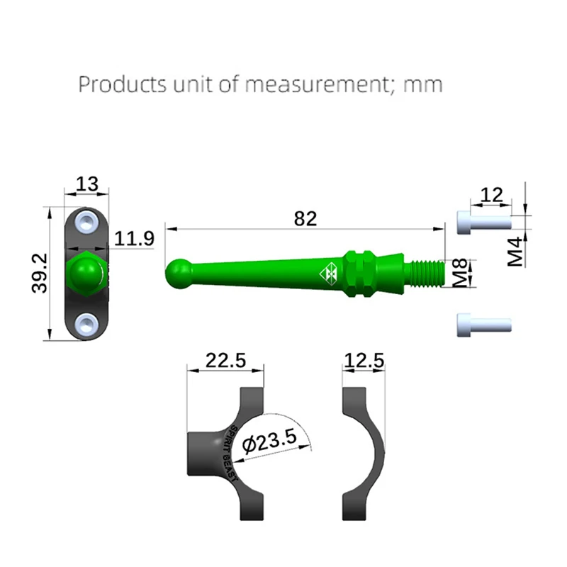 Anti-kicking Extension Rod for Refitting Motorcycle Temple Stand for Kawasaki Ninja400 Z400 19-23mm in Diameter